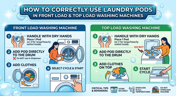 How to Correctly Use Laundry Pods in Front Load & Top Load Washing Machines