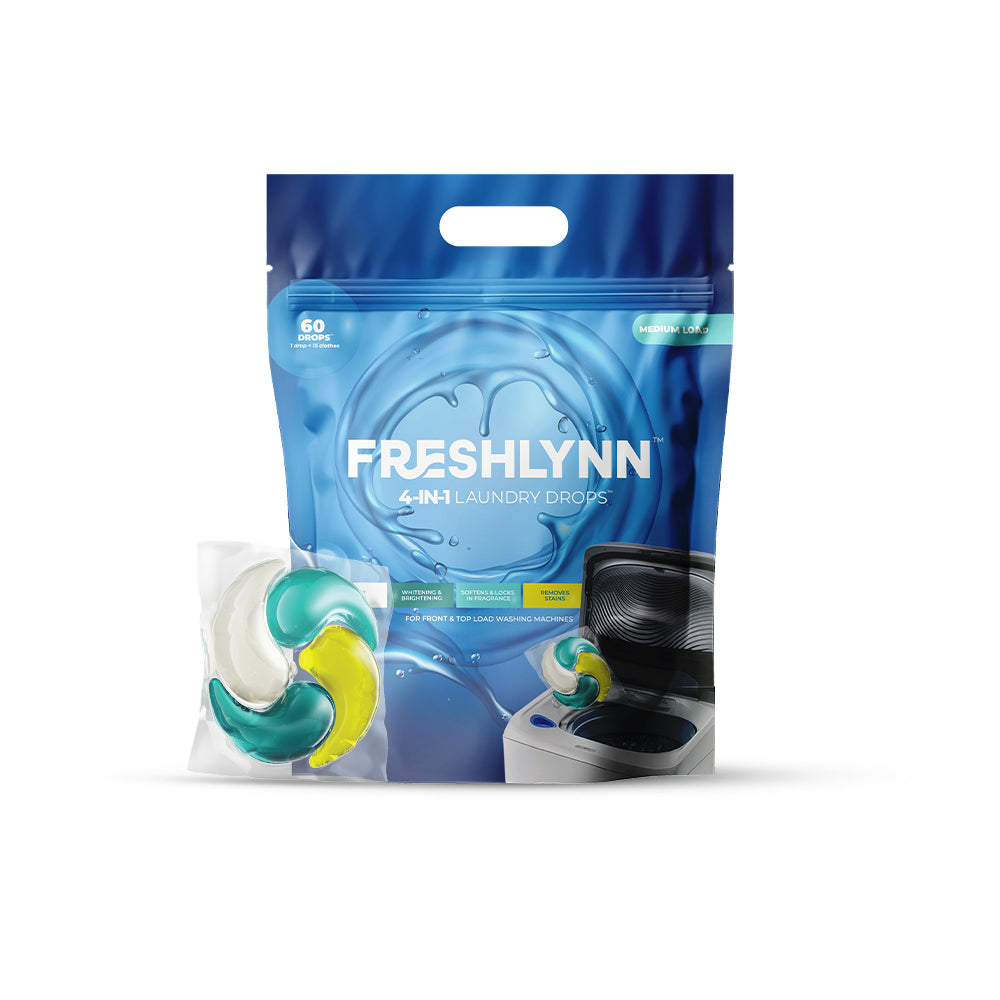 Freshlynn Laundry 4-in-1 Drops, 1 Drop = 15 Clothes | For Front & Top Load Machines