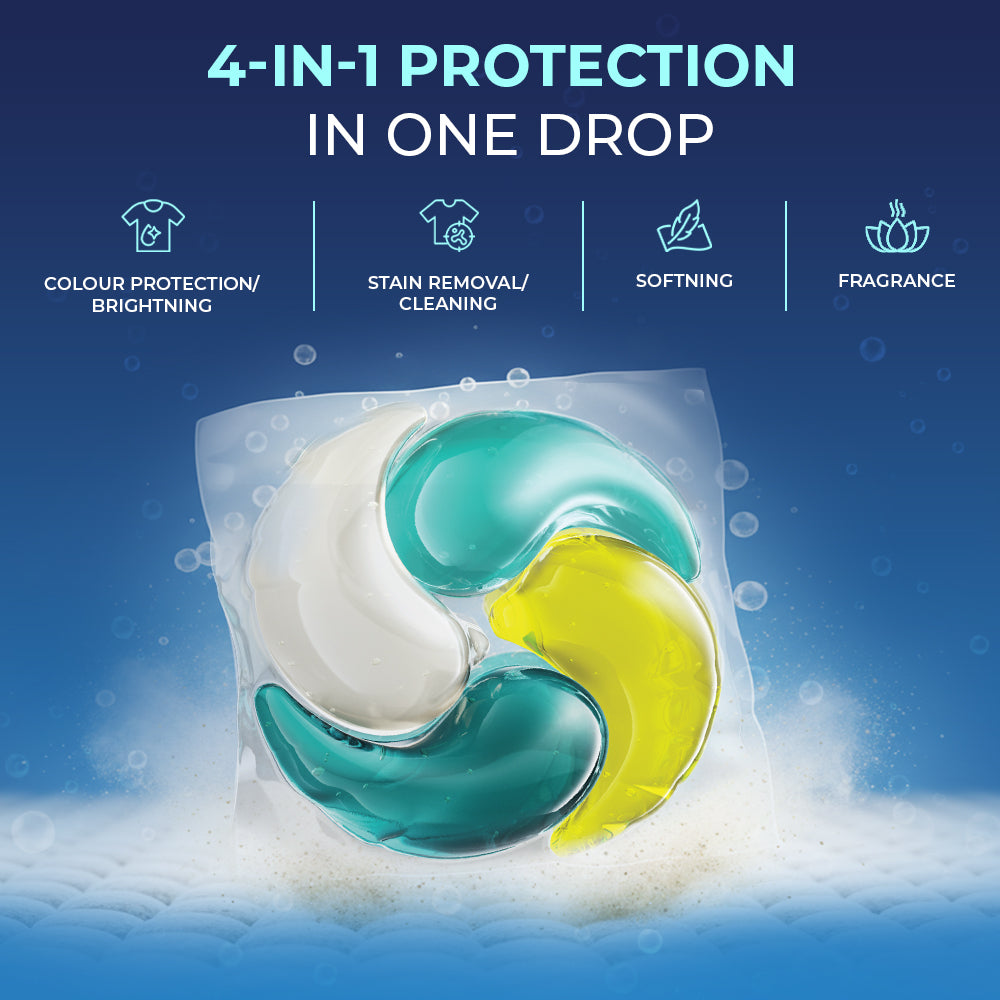 Freshlynn Laundry 4-in-1 Drops, 1 Drop = 10 Clothes | For Front & Top Load Machines